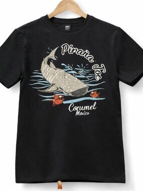 Pirana Joe Cozumel México Whale Shark Graphic T-Shirt – Nav